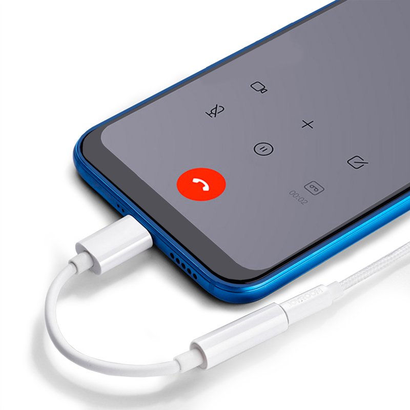 Miniatura: Adaptador de tipo C a conector de 3,5 mm COOL - Blanco