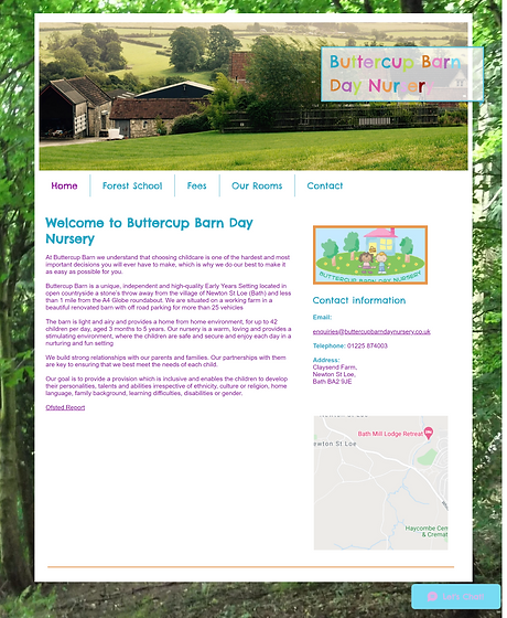 Buttercup Barn website