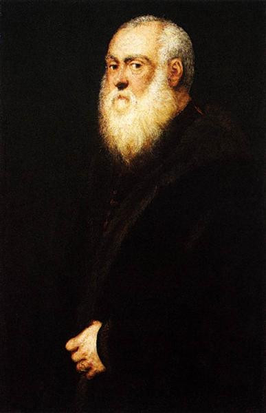 Tintoretto: Portrait of a White Bearded Man (n. 1545).