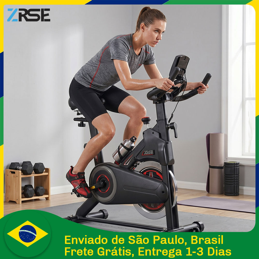Bicicleta Ergométrica Indoor ZRSE ZQ7-N7 para Casa com Display LCD e Sensor