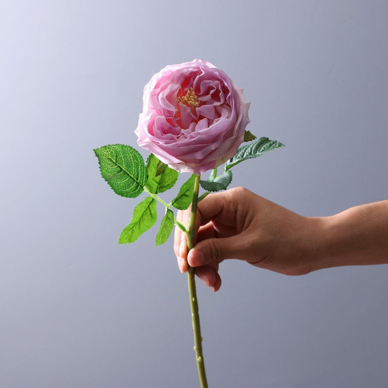 Thumbnail: 5pcs Real Touch Hyperrealistic Artificial Peonies/Cabbage Roses