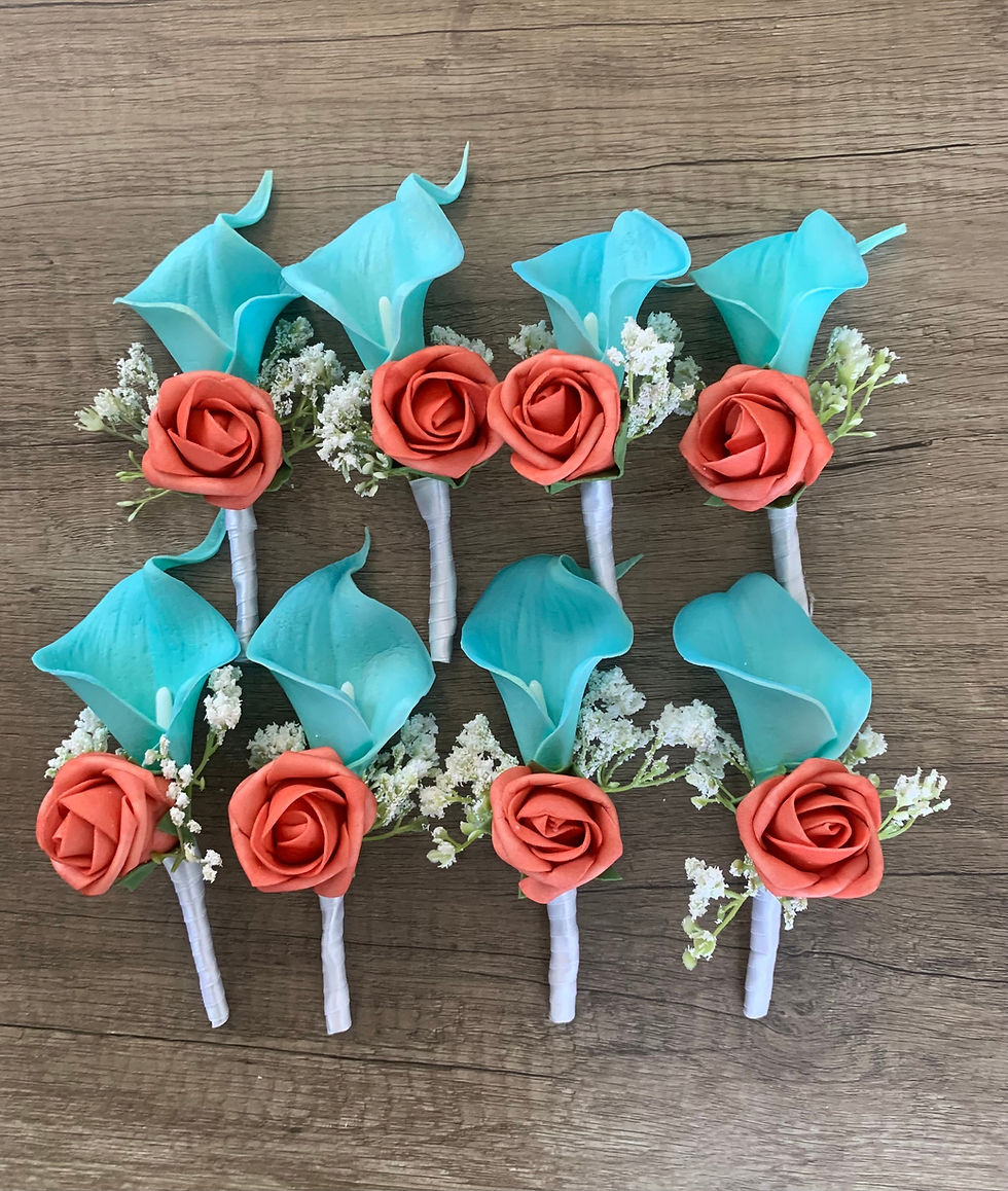 Thumbnail: Aqua Turquoise & Peach Coral