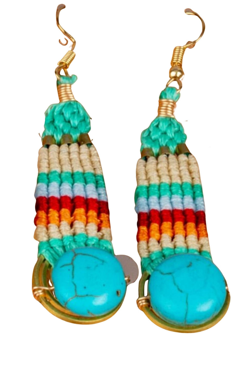 Waves And Pebbles Uzun Makrome C Küpe