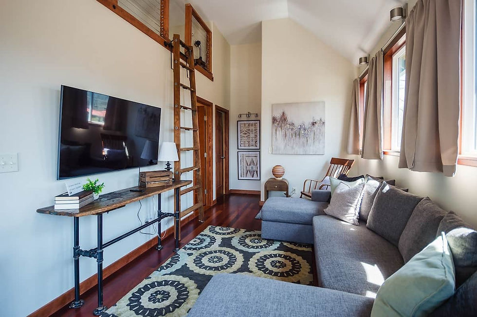 View the Overlook, our 4-person stay in the heart of downtown, perfect for a weekend getaway in the mountains.