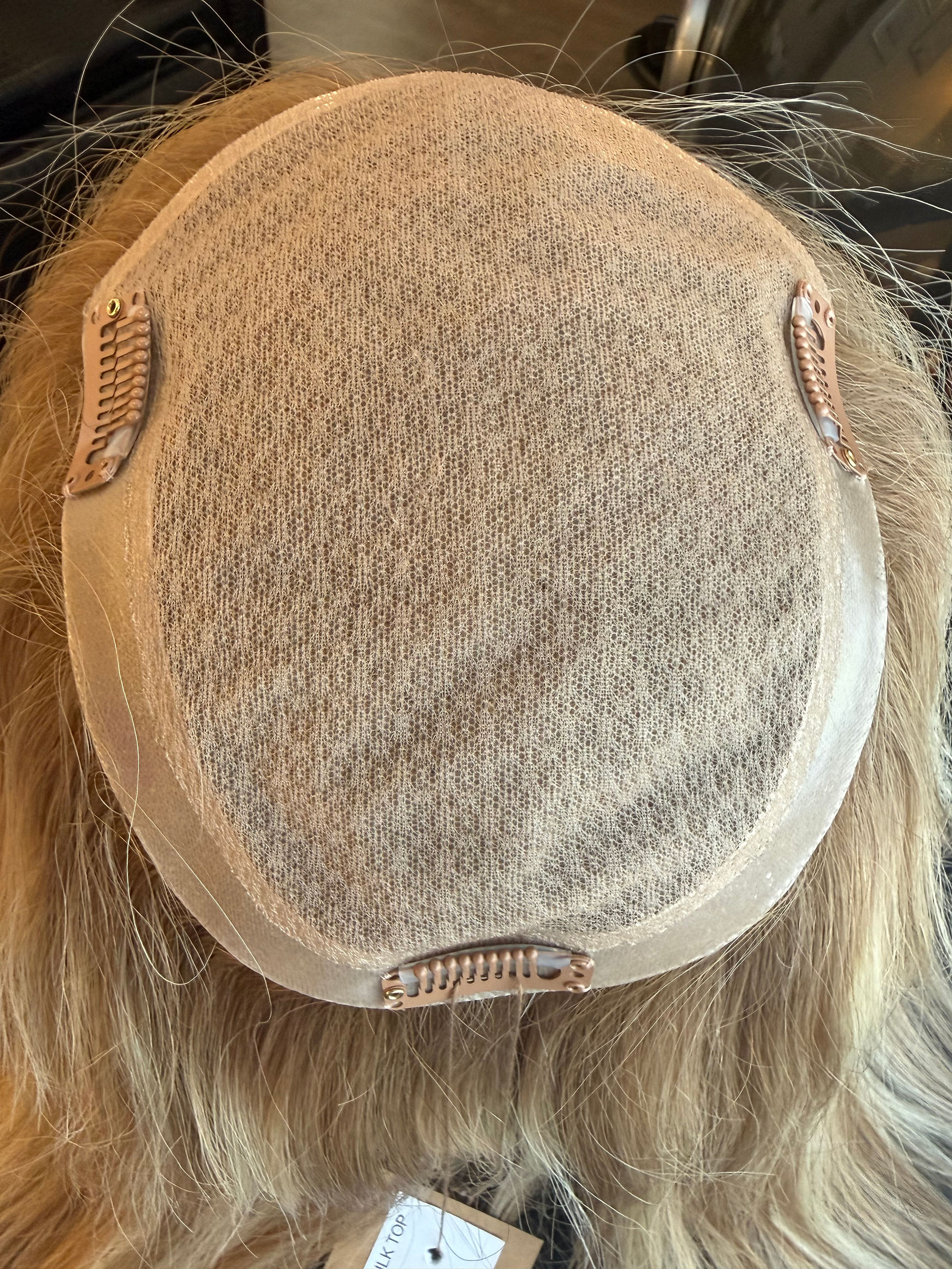 hand-tied human hair topper