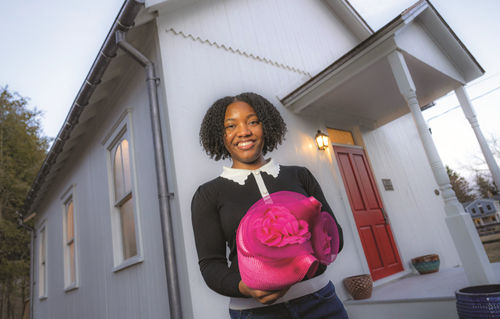 Kyra March, a Rutgers-New Brunswick graduate student, has curated the exhibit “The Head That Wears The Crown” at the Stoutsburg Sourland African American Museum (SSAAM) of Skillman.