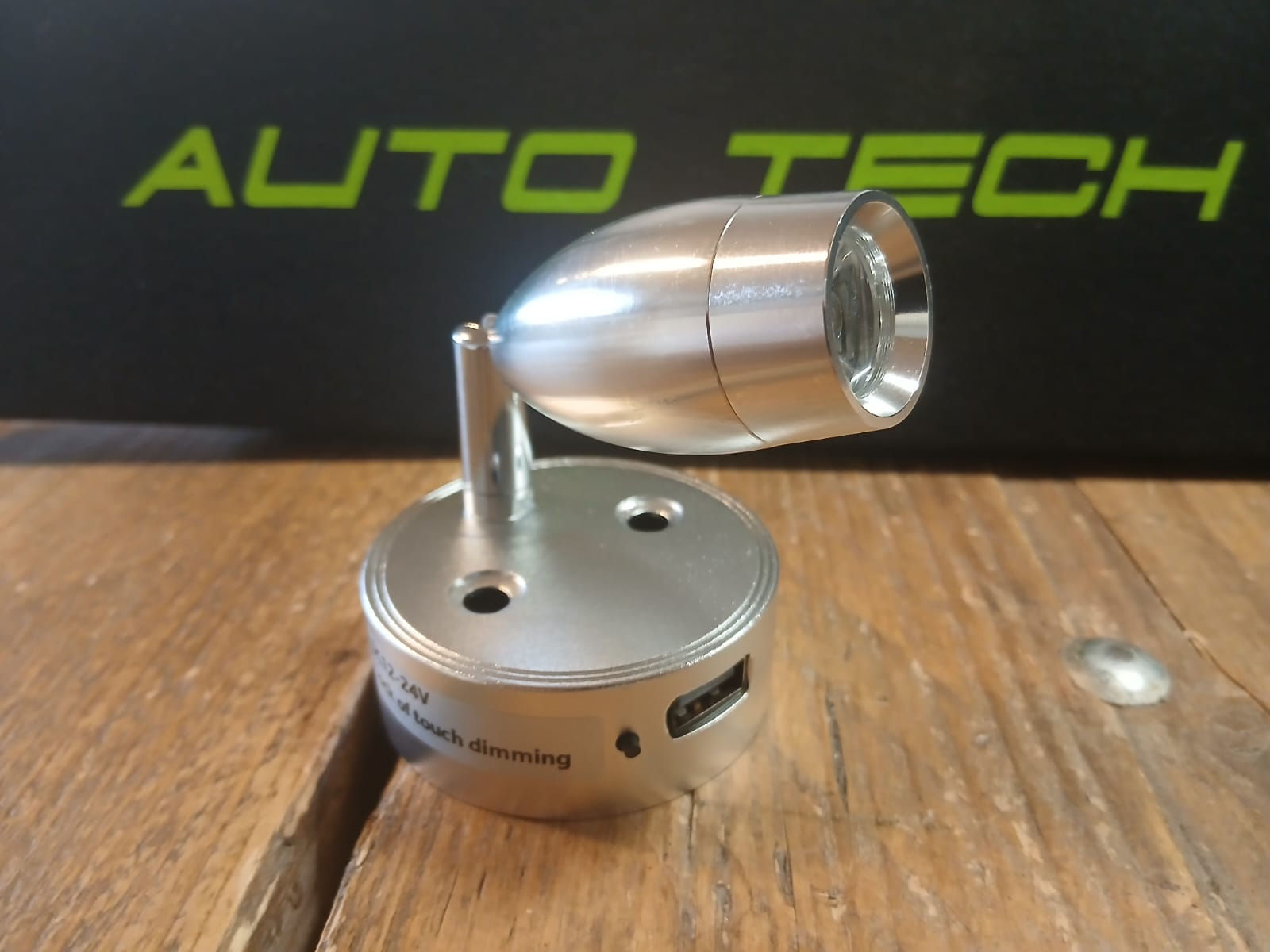 12V LED Interior Spotlight - USB Silver