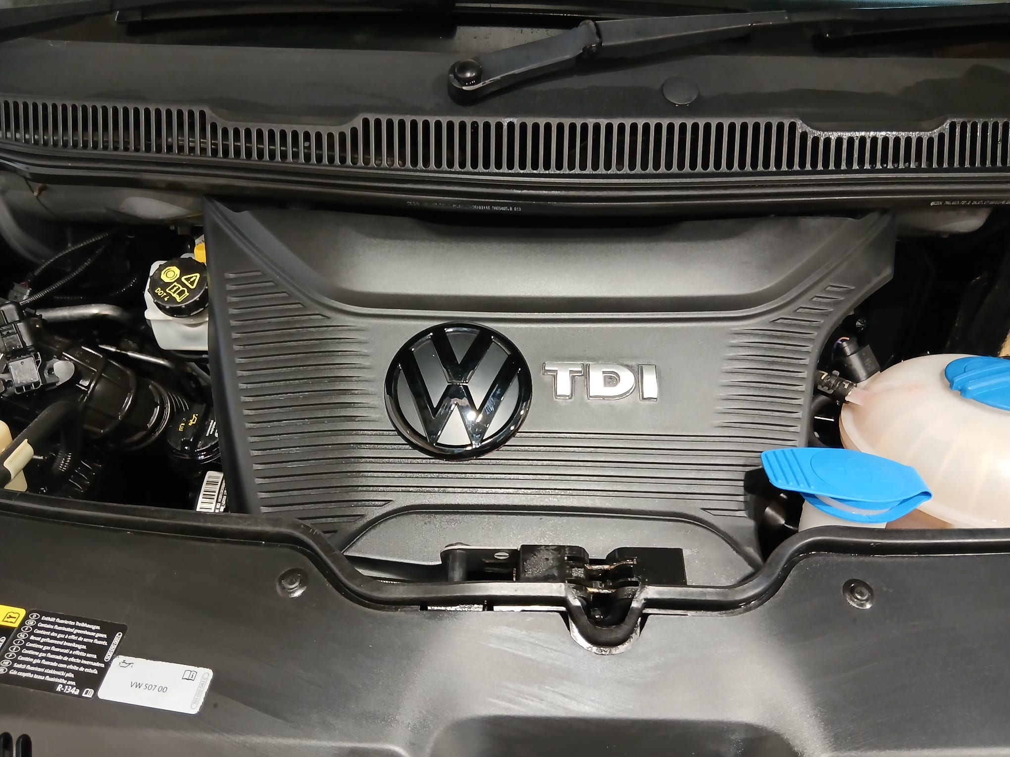  VW Transporter Engine Cover T6 T6.1 2015-2025 Silver TDI, Badge