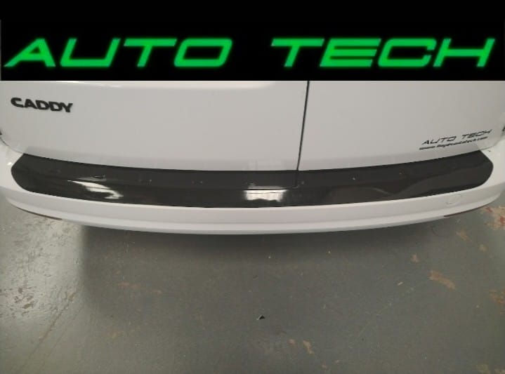 VW Caddy Maxi MK4 Rear Bumper Protector 16-20 Gloss Black Barn Door