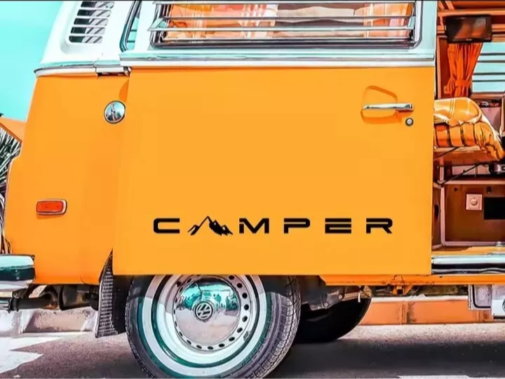 Thumbnail: CAMPER VAN Sticker Graphic  Matt Black