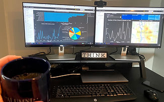 Data dashboards on a computer