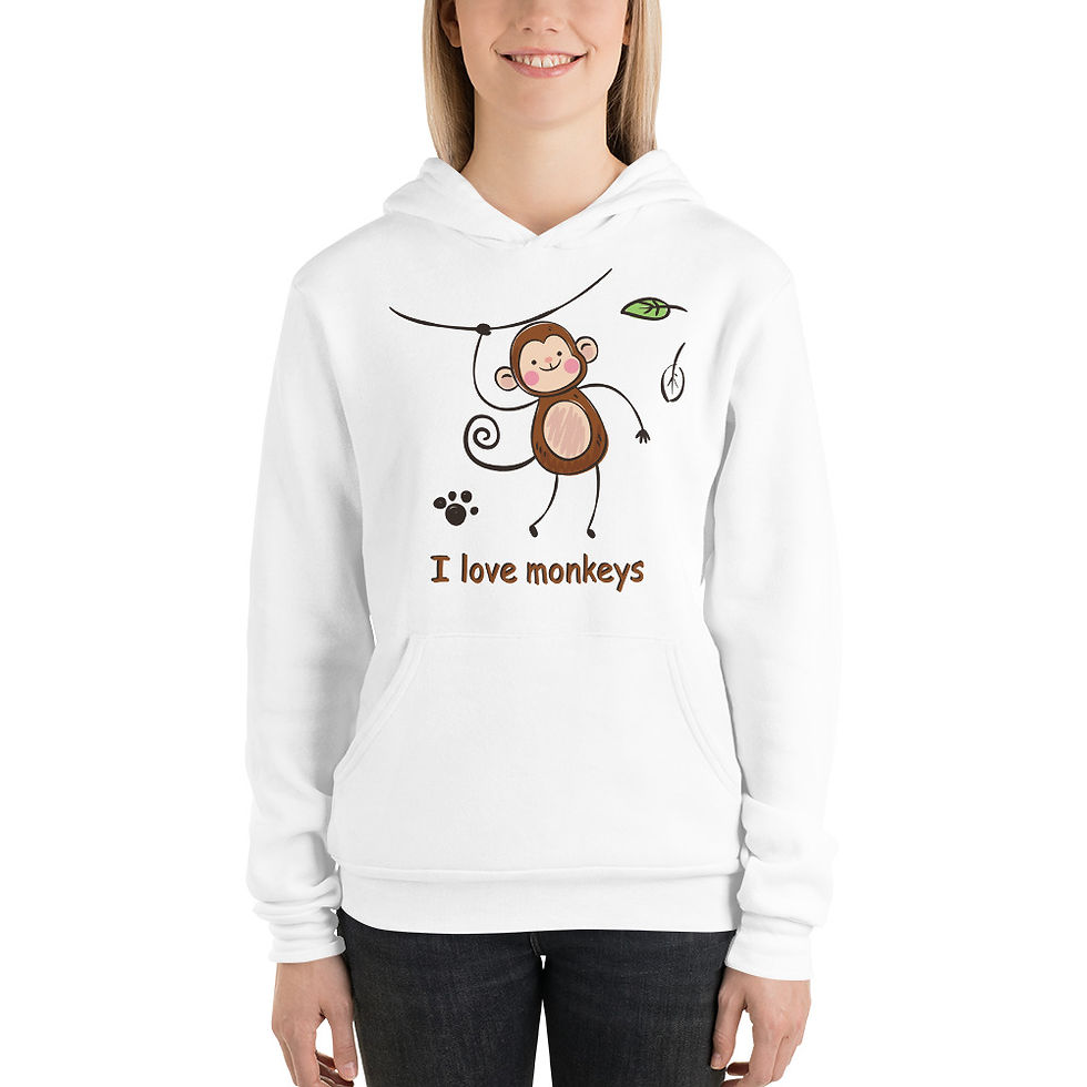 I Love Monkeys - hoodie