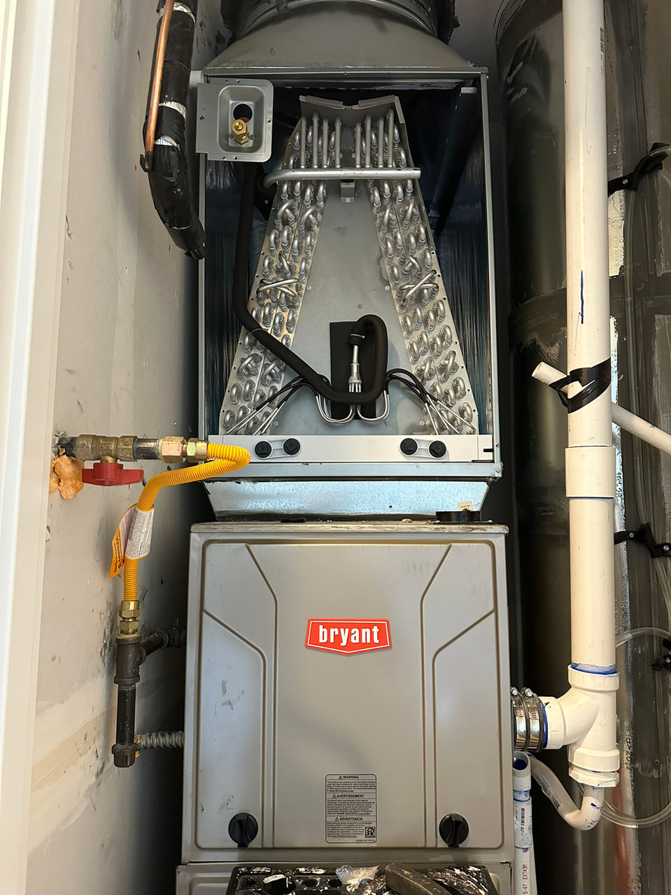 Bryant new furnace installation gas line in olympia, WA by GreenFlow Heating & Cooling