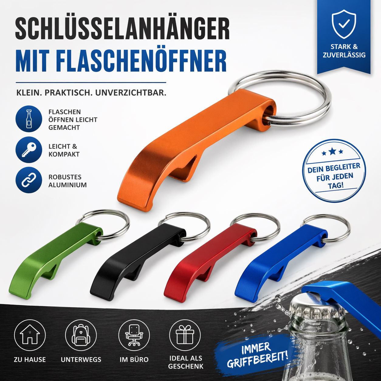 Aluminium Kabselheber Wunschgravur SET