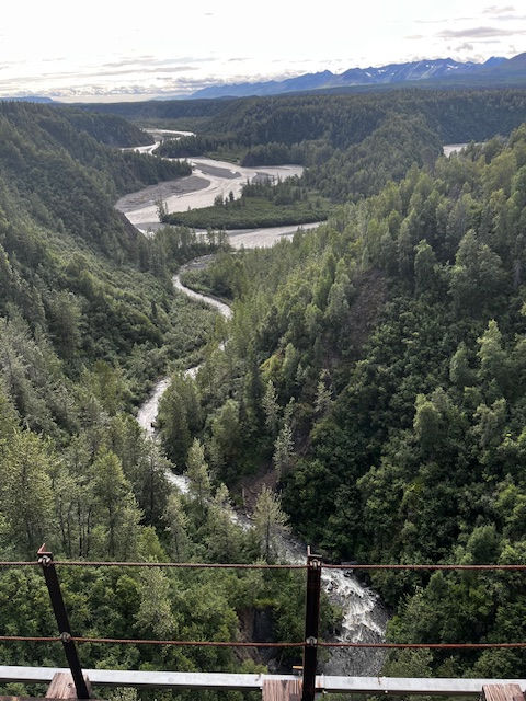 Hurricane Turn Train - RT (1pm-7:15pm) Talkeetna AK - Hurricane Gulch Bridge Cantwell AK 15 August 2025