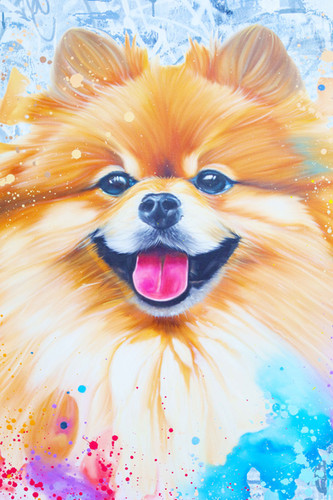 ✴️特別価格【原画】『夢幻界侵入者』（猫　犬　動物　絵画　パステル画　風景画） ✴️特別価格【原画】『夢幻界侵入者』（猫 犬 動物 絵画 パステル画