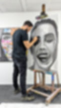 achetez tableau portrait femme contemporain design artiste vincent bardou galerie d'art
