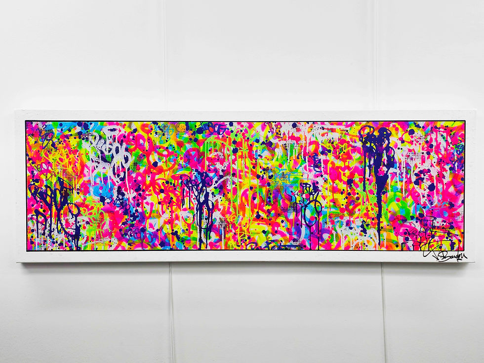 Thumbnail: Urban art meets raw emotion in this signed original painting. Acrylic, spray paint & ink in vibrant street style.