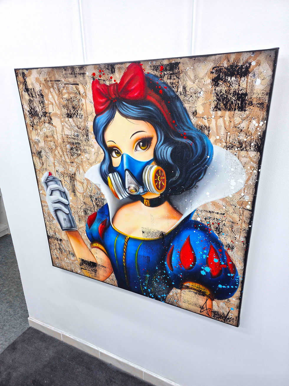 Miniature : Peinture Blanche-Neige Street Art Pop Art Disney sur toile originale signée Vincent Bardou