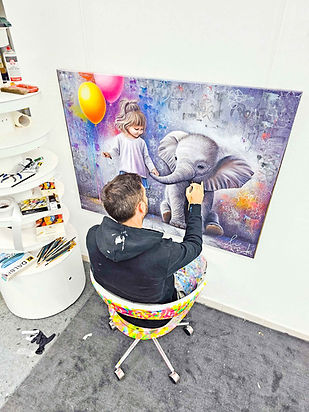 achetez tableau elephant pop art artiste vincent bardou