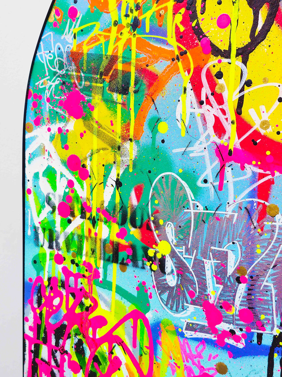 Thumbnail: Bring home a unique piece of graffiti culture. Freestanding street art sculpture by Vincent Bardou. No installation needed.