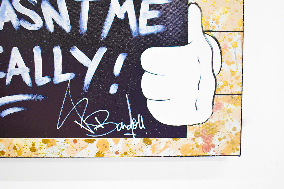 Thumbnail: Tableau graffiti Disney Mickey Guilty. Street art multicolore signé Bardou pour une déco murale contemporaine impactante.