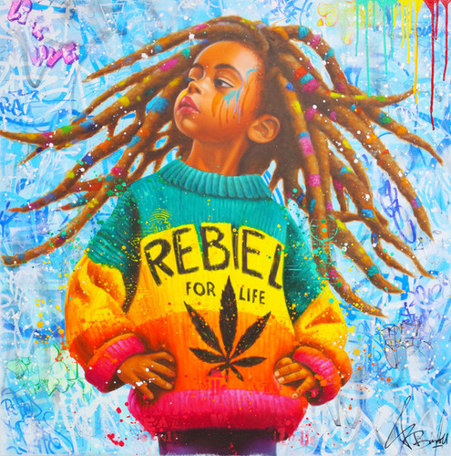 Bob Marley Reggae Painting Original Modern Pop Art Multicolor
