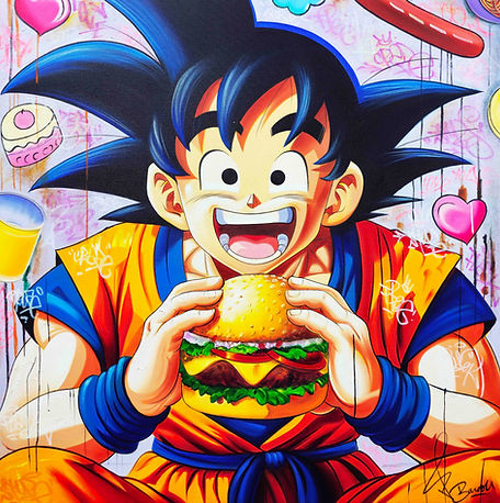 tableau dragon ball street art galerie d'art artiste vincent bardou