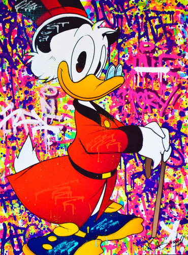Tableau Picsou revisité pop art sur toile | Oeuvre Disney Artiste