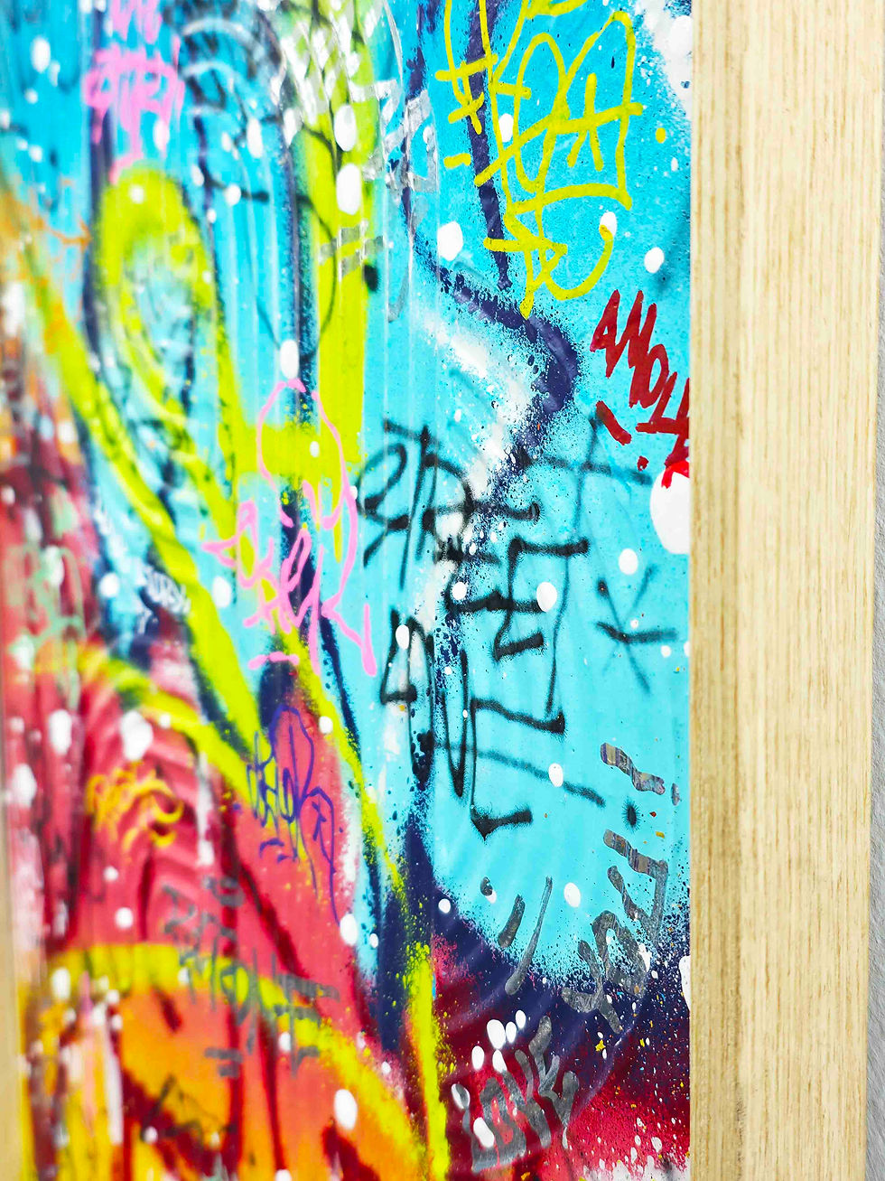 Miniatura: Tableau street art abstrait et moderne pour décoration murale design artiste Vincent Bardou