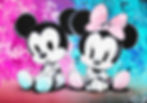 Tableau Minnie Mouse et Mickey Mouse street art coloré Pop Art Disney œuvre originale