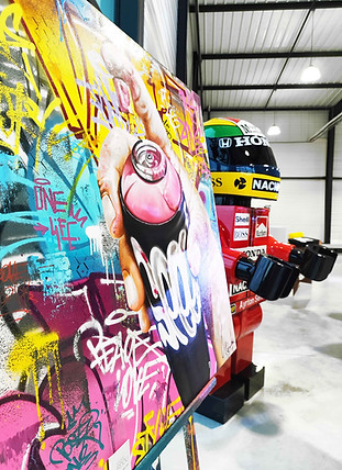tableau street art bombe de peinture graffiti coloré art urbain de l'artiste vincent bardou