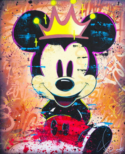 Original Mickey Mouse Pop Art Painting on Contemporary Canvas