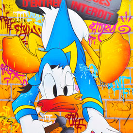 Collection originale et unique Donald Duck en art contemporain. Tableaux modernes multicolores et colorés, mêlant street art, pop art et peinture abstraite. Œuvres exclusives sur toile, parfaites pour une décoration intérieure design et art déco. Portraits d’art urbain et graffiti revisitant le personnage culte.