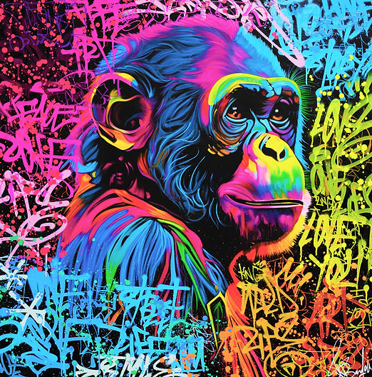 PITS Monkey（ステンシルアート） PITS Monkey（ステンシルアート） PITS Monkey（ステンシルアート）