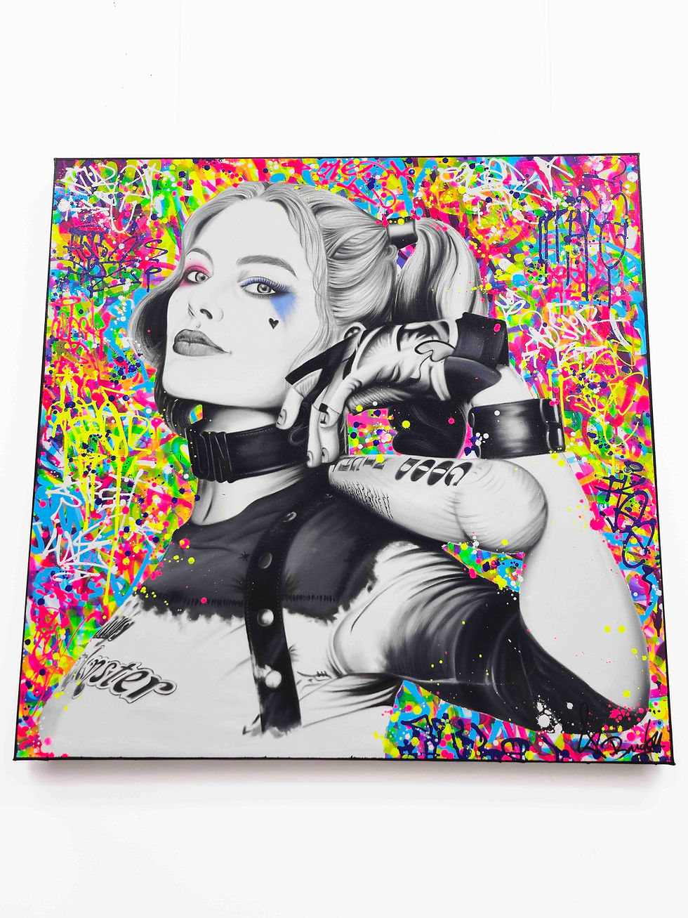 Miniaturbild: Tableau Harley Quinn DC Comics œuvre contemporaine pop art street art graffiti sur toile peinture artisanale
