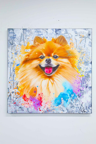 ✴️特別価格【原画】『夢幻界侵入者』（猫 犬 動物 絵画 パステル画