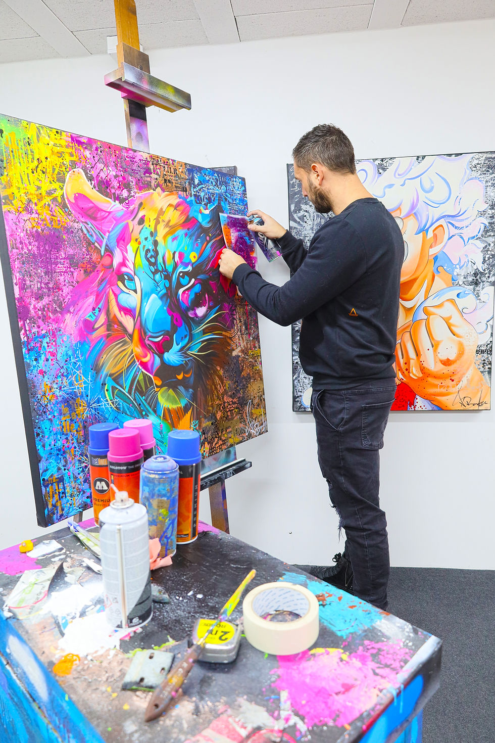 tableau panthere street art artiste vincent bardou galerie d'art en ligne