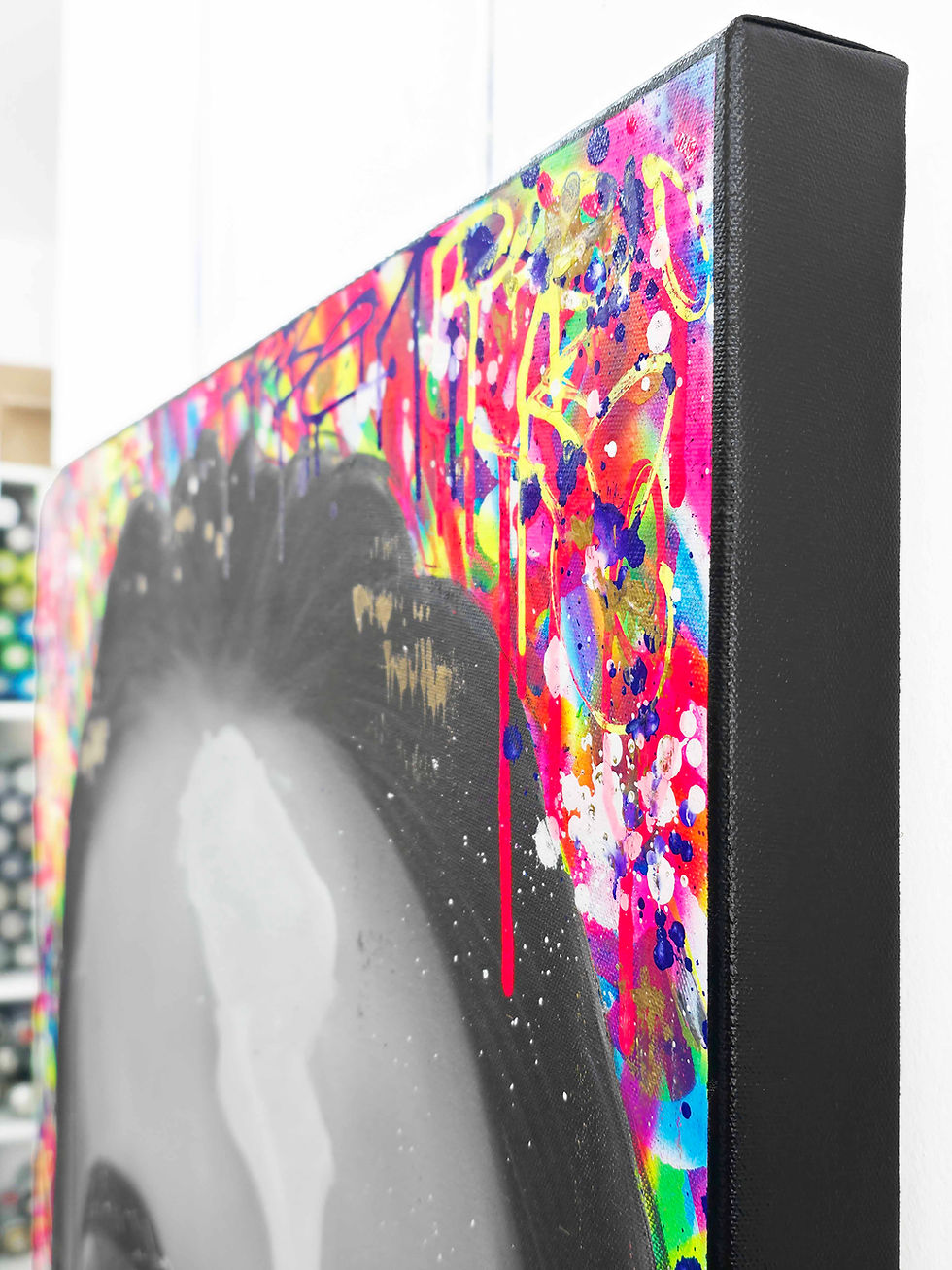 Miniature : Peinture Femme Moderne XXL Tableau Street Art Urbain