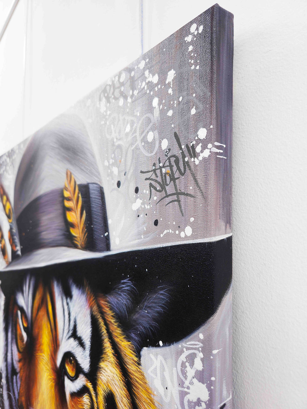 Miniatura: toile tigre street art coloré artiste vincent bardou galerie d'art en ligne