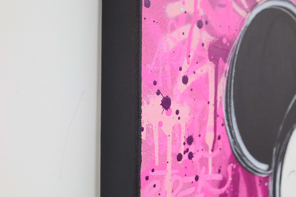 Thumbnail: Peinture murale Baby Minnie & Mickey Mouse pop art graffiti coloré œuvre originale pour déco enfantine et design