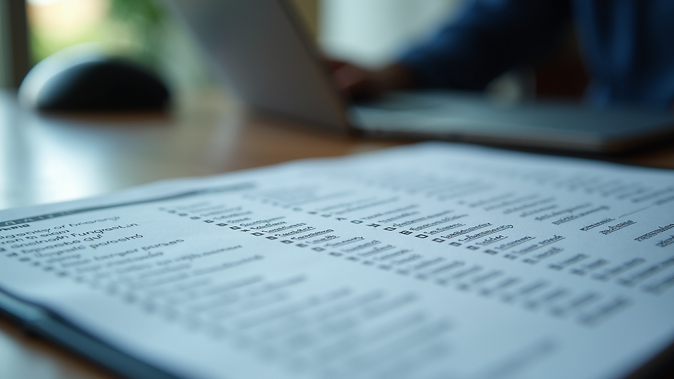 Close-up view of a training manual with aviation checklists