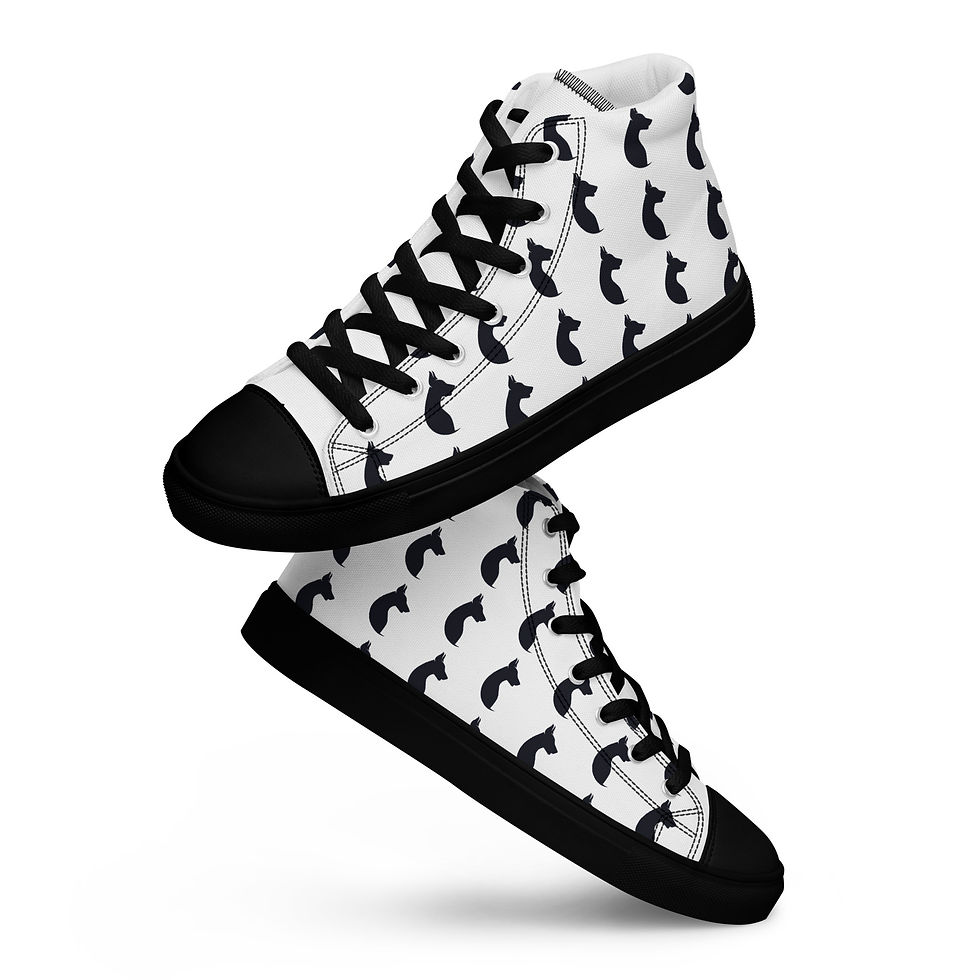 Thumbnail: Show Stoppers high top canvas shoes woman's