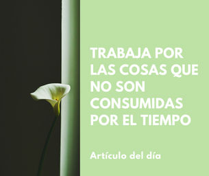 Trabaja por las cosas que no son consumidas por el tiempo.
