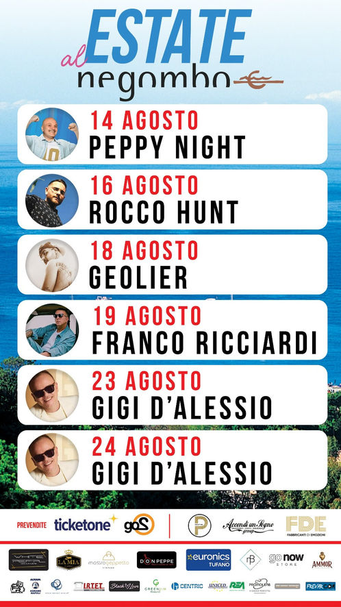 Estate al Negombo 2.0: Ischia torna protagonista dei grandi eventi