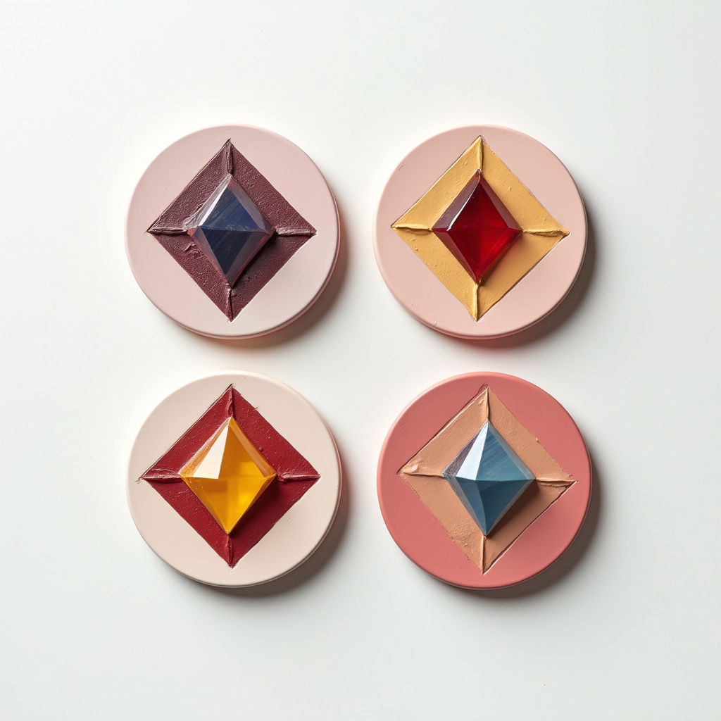 Abstract Jewel Coasters