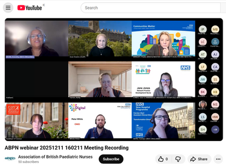 AI Nurses Network presented at the Association of British Paediatric Nurses webinar