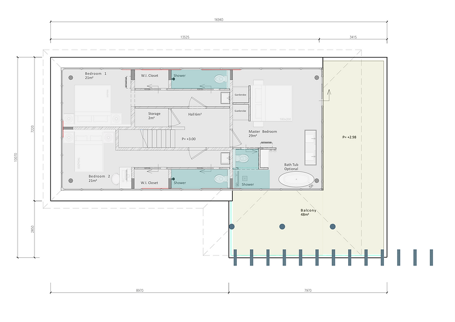 Bocazul - Plattegrond Woning A - Verdiep
