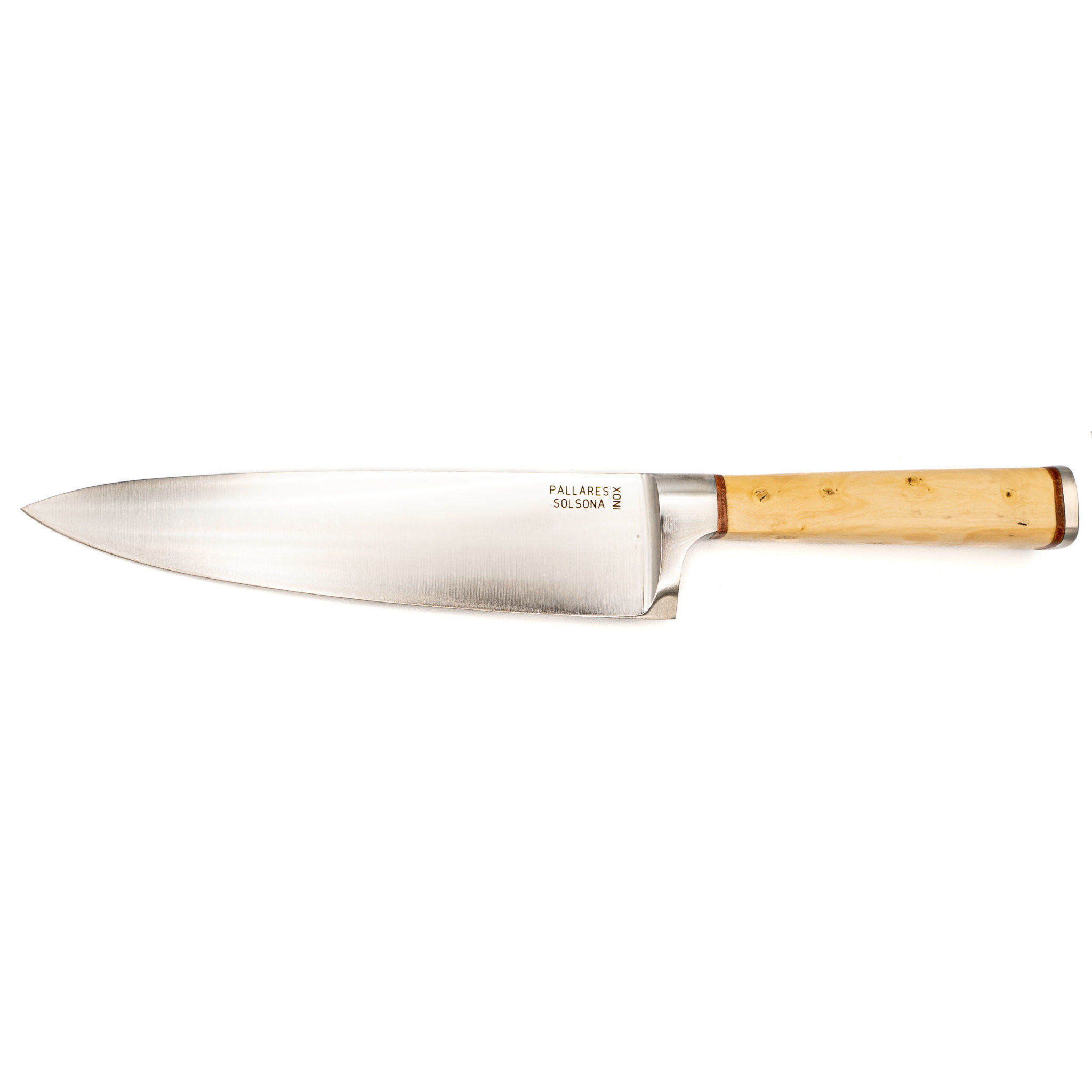 Forged stainless steel chef's knife 20cm with polished boxwood handle