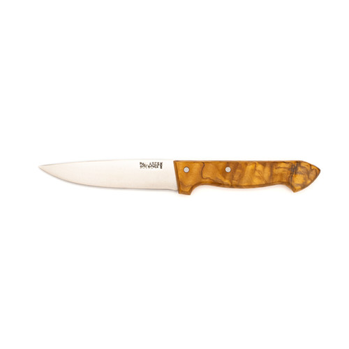 Carbon steel kitchen knife 10cm with olive wood handle | Pallares Solsona